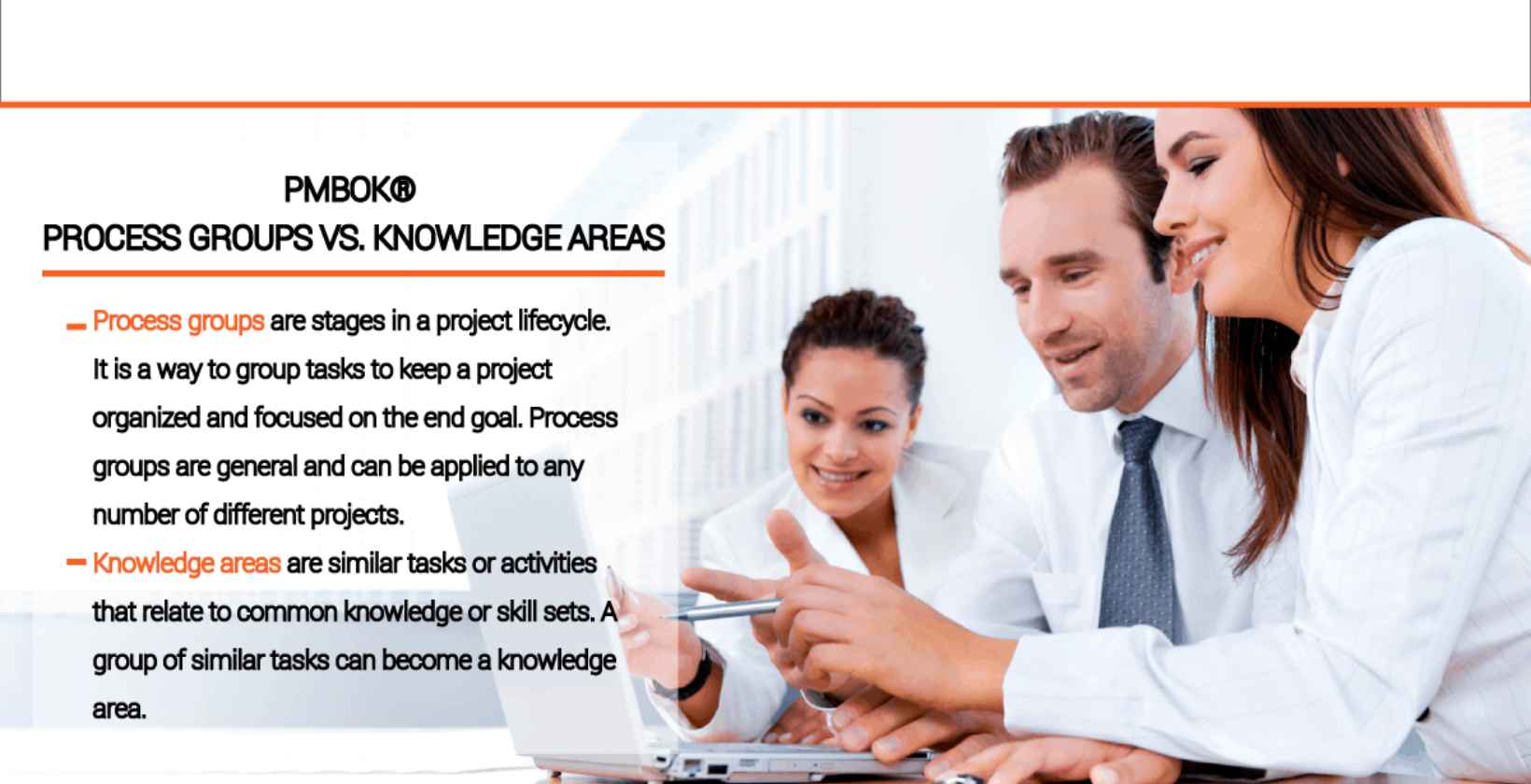 process group vs knowledge areas